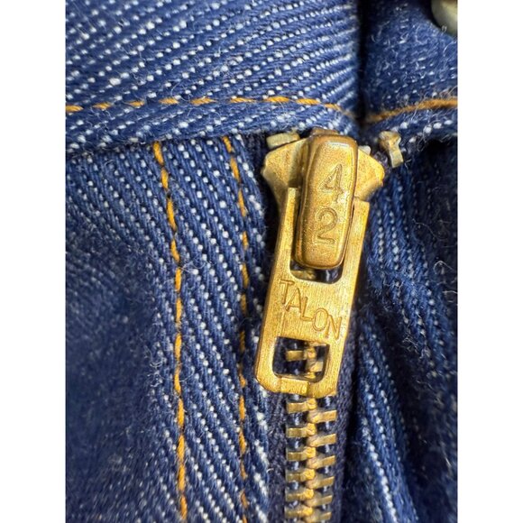 Vintage 1970s Flare Leg Studded Jeans, The Lemon Frog Shop, Sears, 29x30.5, Low - Picture 6 of 8